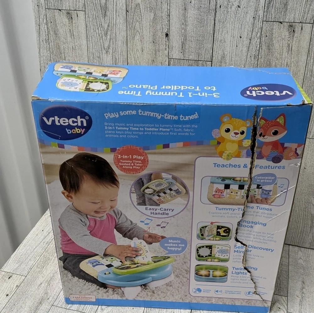 VTech Baby Interactive Musical Piano - Green and White